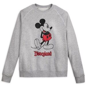 Like New! DISNEY Gray Crewneck Mickey Mouse Disneyland Sweatshirt